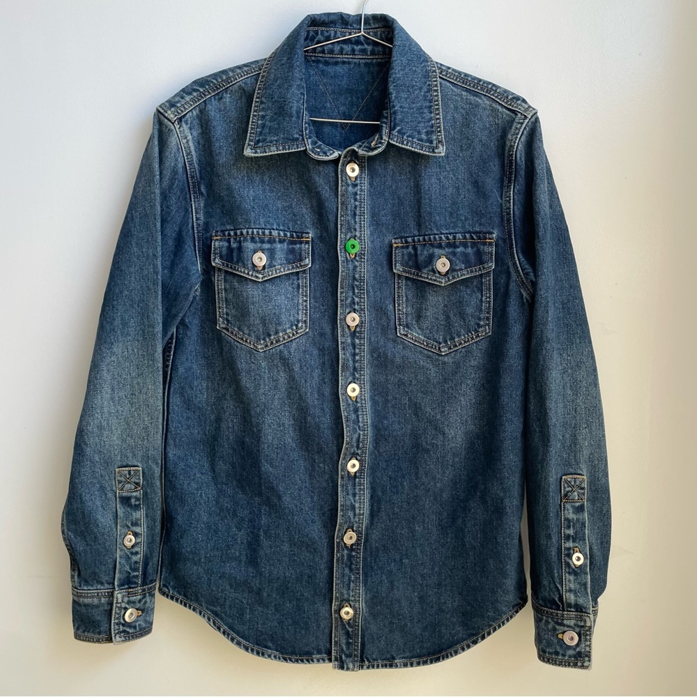 Bottega Veneta Denim Button Down Shirt Size 46